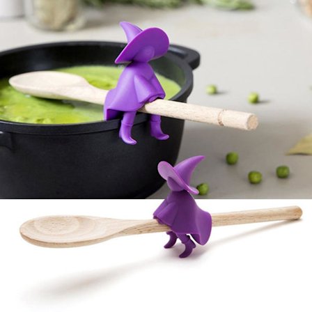 Silikone køkkenredskaber heks dampudløser ikke-giftig holdbar silikone madlavning hviler låg holder ske stativ