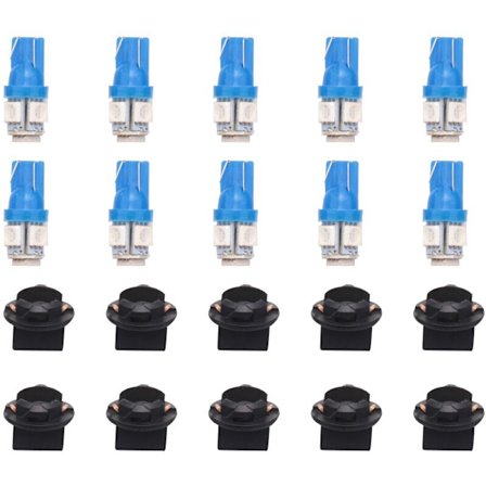 T10 194 168 LED-pære PC194 PC195 PC160 PC168 Dashbordmåler Klynge Dashbordpære Isblå 10 stk. Serie