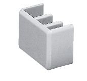 Hager KZN023 Ändstycke vit Till 3-polig skena, Elfördelning & strömförsörjning