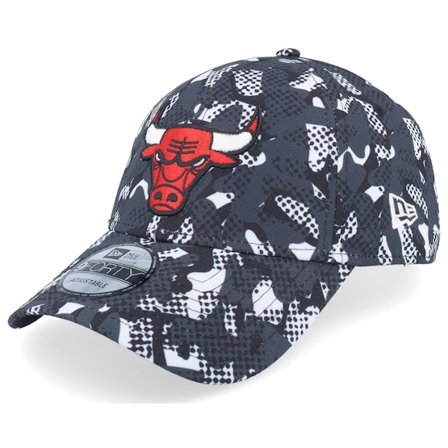 New Era - NBA Grijs adjustable Cap - Chicago Bulls Seasonal Print 9FORTY Black/Grey Adjustable @ Hatstore