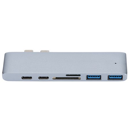 Dockingstation 7 i 2 Silver Mini USB 3.1 Multiport Dockingstation Hub för Macbook