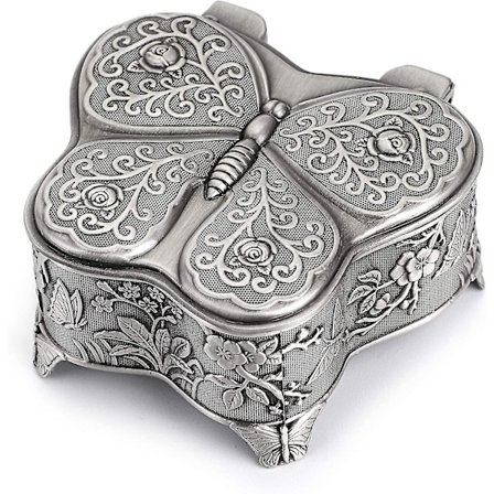 Metal Smykkeskrin Butterfly Form Antik Smykkeskrin Lille Acsergery Gave