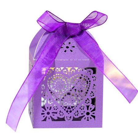 Skärbox 100 Stycken Bröllopsbil Alla Hjärtans Dag Presentförpackning Bröllopsbankett Presentförpackning Ihålig Godisask Bröllopsbrud Alla Hjärtans Dag