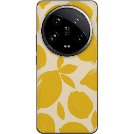 Kompatibelt Mobilskal till Xiaomi Xiaomi 14 Ultra Citrontryck citroner gula citrusfrukt köksmönster sommar design tapet retro stil färsk inspiratio