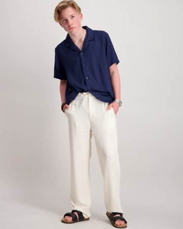 RYVLS Benjamin Linen Pants Beige Byxor Kille - Kids Brand Store