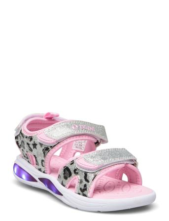 Flouer Kids Sandal W/Lights Silver ZigZag