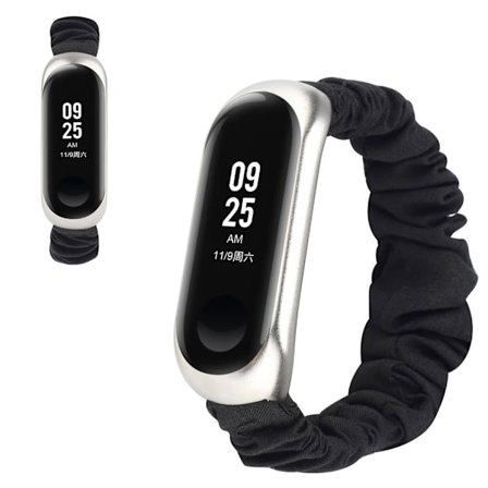 trasa tryckning style klockarmband för Xiaomi Mi Smart Band 4 / 3 - svart