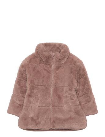 Nmfmosa Fake Fur Jacket Pb Jakke Beige Name It*Betinget Tilbud