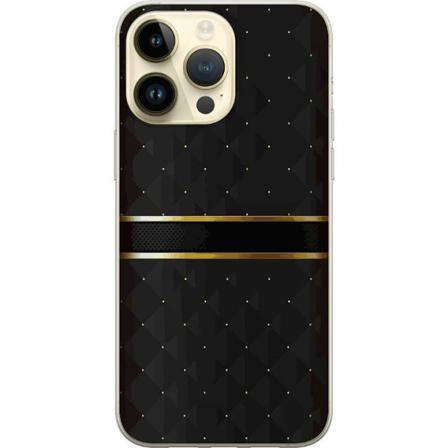 Apple Iphone 14 Pro Max Genomskinligt Skal Golden Stripes