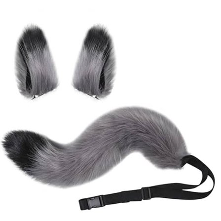 Ketun häntä kissan korvaklipsit korvat puku Tekoturkis karvainen ketun häntä roolipeli puku