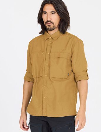 Whistler Elm M L-S Shirt - Gold - M