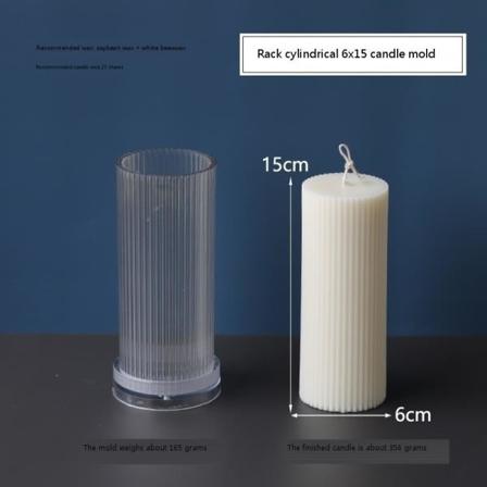 Ljusformar Ljus Stearinljus DIY Gjutformar i Silikonform YKE55013 Stativ Cylindrisk 6x15 YKE55013 stativ cylindrisk 6x15