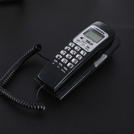 Telefonlur med sladd Telefon SVART