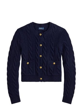 Polo Ralph Lauren | Cable Wool-Cashmere Cardigan | XS