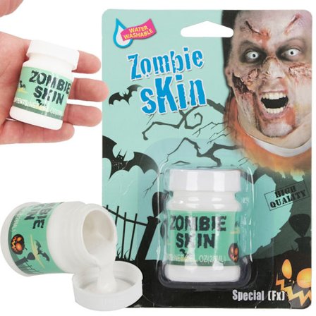 Zoombie hud makeup för halloween att måla ärr sår makeup hud