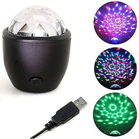 Discolys 3W DJ-belysning Discokule Mini Party Strobe