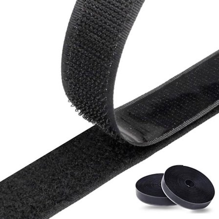 Sort 8mx2 klæbende hægtebånd klæbebånd selvklæbende ridsetape myggenet hægtebånd rulle selvklæbende ridse, til myg