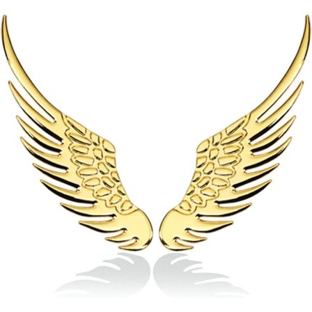 3D Vinger Stickers (1 Par) Guld Metalisk Metal Sticker Biltilbehør