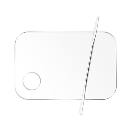 Makeup Palette - Makeup Blandingsbakke - Bærbar Makeup Palette - Klar Akryl Palette - Klar Makeup Palette og Skraber