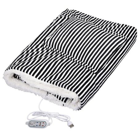 Kontors elektrisk filt Randig elektrisk filt Värm upp vinterns dubbla knäskydd