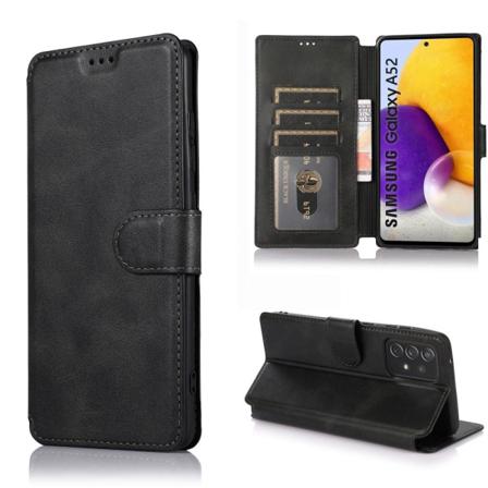 Premium Cut Plånboksfodral Samsung A52 / A52s - Svart Svart