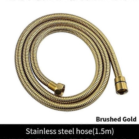 Dusjhode i messing, vannbesparende håndholdt dusjhodesett, svart/hvit/rosegull/børstet nikkel/krom baderomssprinkler - Perfekt BG-slange