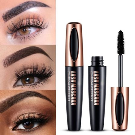 4D Silk Fiber Lash Mascara Vedenkestävä Mascara Paksuutta ja Pituutta Antava Ripsiväri Extension Kosmeettinen Työkalu