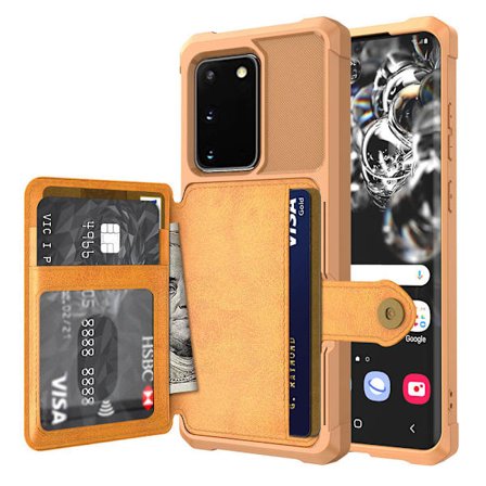 Elegant Skal med Kortfack - Samsung Galaxy S20