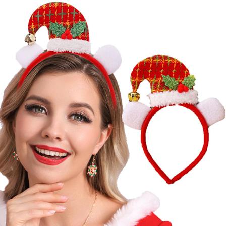 Julebånd Rød Julenissehatt Hårbånd Fest Featival Jul Hårtilbehør for kvinner