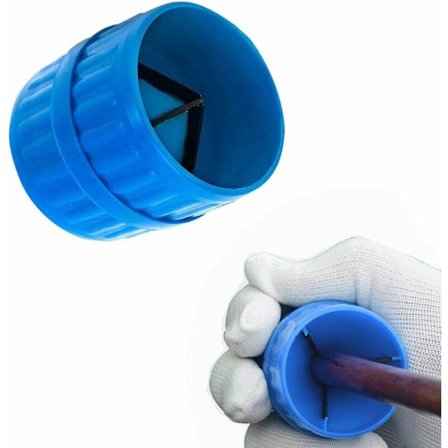 Universal rør avgrader for innvendige og utvendige rør Multi-lag avgrader for rør med stålblad, 2 stk Blå