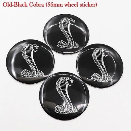 Paket med 56mm eller 60mm Cobra Shelby Bil Logotyp Hjulcentrumplastfälg Emblem Skydd Dekal Bilmodifiering Dekoration Emblem Klistermärke Styling - 