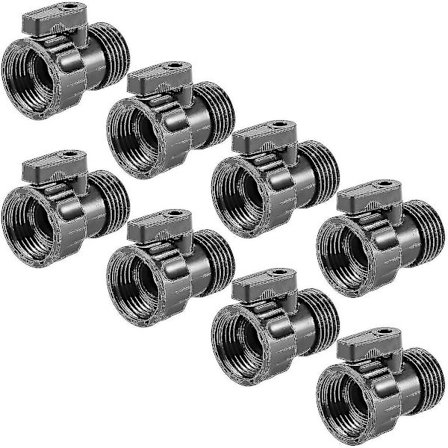12 Pak 3/4'' Plastik Havevandsslanger Afbryderventil - Standard Vandafbryderventil Afbryderkugleventil Gevindforbindelse Kobling Til Teleskopisk 