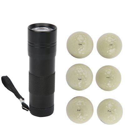 6 stk. Golf Fluorescerende Lysbolde Nattræning Lys Glødende Bold til Golftræning