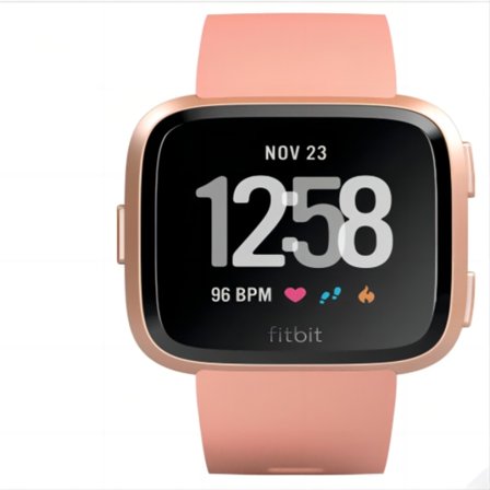 Smartwatch Fitbit Versa 1 Urtavla Guld 40mm Band Gummi Sport GPS-klocka
