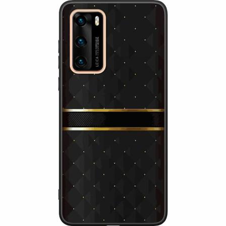 Huawei P40 Svart Skal Golden Stripes