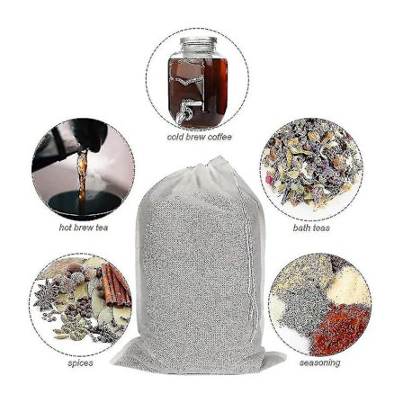 100 st stora kalla bubbelfria påsar för engångsbryggning av iskaffe