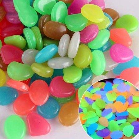 100st Glow In The Dark Trädgård Pebbles Glow Stones Stenar Till Gångbanor Trädgårdsväg Uteplats Gräsmatta Trädgårdsinredning Lysande