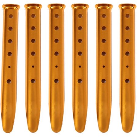 1 stk 6X snø- og sandteltstenger - lett for camping, fotturer og backpacking (oransje)