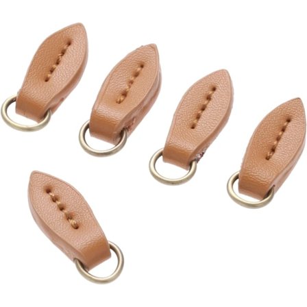 5 stk. Læder lynlås trækker bladform lynlås tags fixer trækker