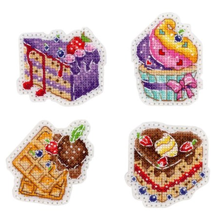Broderikit MP Studia "Dessert - Ikoner. Magneter" 6x6cm
