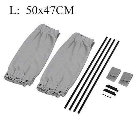 2 kpl Universaali Auton Auringonsuojus Sivuikkunan Verho Auto Taitettava UV-Suoja Musta Puhdas Kangas Auringonsuoja Verhot Peite Auto-Tyylittely