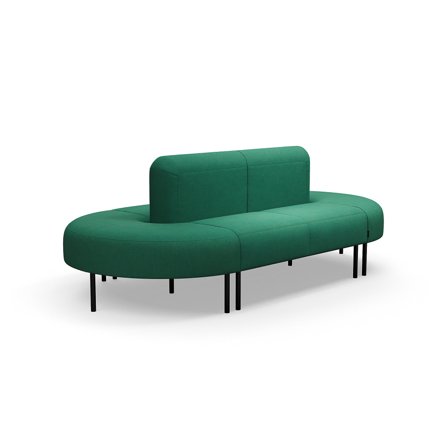 Sofa VARIETY, geschlossener Schwung, Stoff Blues CSII, grün-türkis