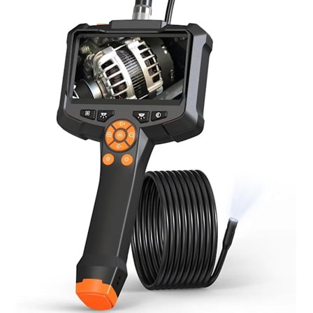 8mm Endoskop Kamera, Inspektionskamera 4.3 IPS Skærm 1080P HD Endoskopi Kamera, Endoskop Kamera, IP67 Vandtæt(10m)