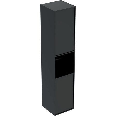 Ifö Sense Art Högskåp 2 dörrar, öppen hylla, lava, Badrum