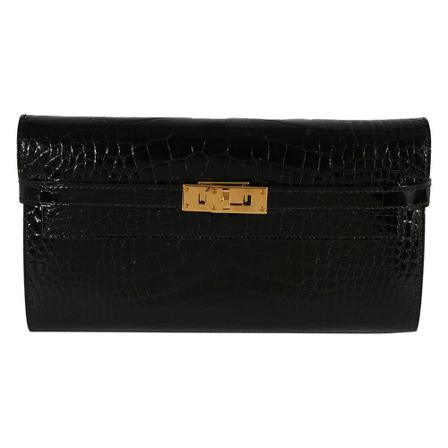 Hermès Vintage, Pre-owned Wallets Zwart, Dames, Maat:ONE Size