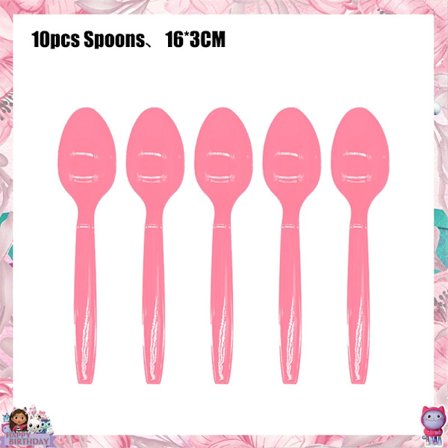 Gabby Dollhouse Fødselsdagsfestartikler: Rosa Gabby Kat-kopper, tallerkener, servietter, balloner, baggrund-FA-