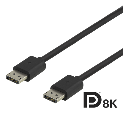 Deltaco DisplayPort 1.4-kabel 1.5m 8K@60Hz