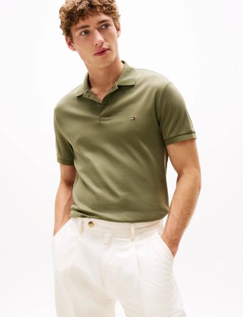 Tommy Hilfiger Liquid Cotton Reg Seasonal Polo - Green - L