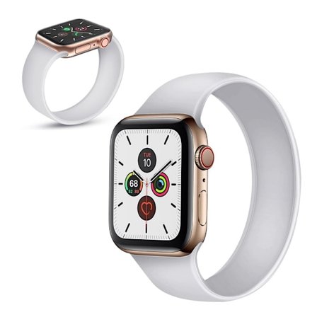 Apple Watch Series 5 / 4 40mm silicone flex watch band - White Size: S