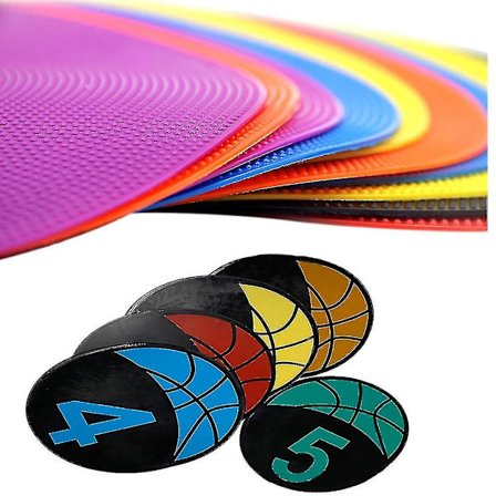 5 stk Runde Teppemarkører Gulvflekker Sirkler Markører Markeringspunkter